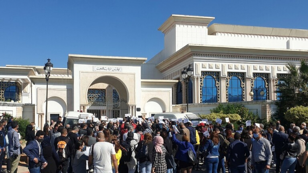 صحفيون تونسيون يحتجون على تعديل "المرسوم عدد 116"