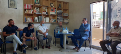 لقاء بين اتحاد نقابات عمال فلسطين&nbsp;وقيادة القطاع العمالي في الحزب الشيوعي اللبناني في منطقة صور